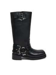 MICHAEL Michael Kors Oficerki 40F4CBFB7L Czarny. Czarne kozaki damskie MICHAEL Michael Kors, bez wzorów, ze skóry, bez obcasa, na płaskiej podeszwie, bez zapięcia. Za 889.99 zł.