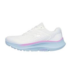 Buty do biegania damskie SKECHERS Go Run Consistent 2.0 Mile Marker. Białe obuwie sportowe damskie Skechers, bez wzorów, bez zapięcia, do biegania. W wyprzedaży za 321.05 zł.