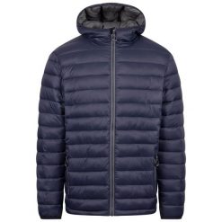 Kurtka Ocieplana Męska Paddley. Niebieskie kurtki męskie Trespass, l, bez wzorów, z materiału, wakacyjne, z kapturem. Za 226.99 zł.