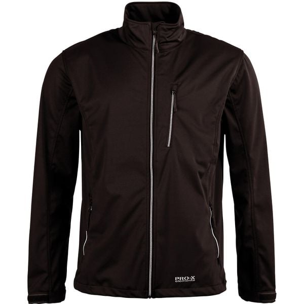 Kurtka softshell Pro-X Elements Dario. Czarne kurtki męskie PRO-X ELEMENTS, l, bez wzorów, z materiału, bez kaptura. Za 338.50 zł.