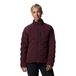 Damska kurtka turystyczna Mountain Hardwear Stretchdown. Czerwone kurtki sportowe damskie MOUNTAIN HARDWEAR, na zimę, bez wzorów, bez ramiączek, bez kaptura, trekkingowe. Za 1,175.25 zł.