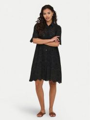 ONLY Sukienka letnia Valais 15357653 Czarny Regular Fit. Czarne sukienki damskie ONLY, na lato, l, bez wzorów, z bawełny, bez kołnierzyka, bez ramiączek. Za 229.99 zł.