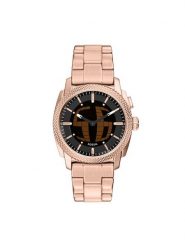 Fossil Zegarek Machine Big Tic FS6158 Różowe złoto. Czerwone, analogowe zegarki męskie FOSSIL, bez wzorów, ze stali. Za 979.99 zł.