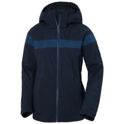 Damska kurtka narciarska Helly Hansen Motionista Lifaloft. Niebieskie kurtki sportowe damskie Helly Hansen, na zimę, bez wzorów, bez ramiączek, bez kaptura, narciarskie. Za 1,421.50 zł.
