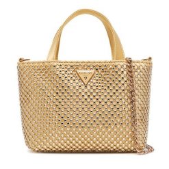 Torebka Guess. Żółte torebki do ręki damskie Guess, z aplikacjami, bez dodatków. Za 659.99 zł.