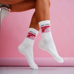 Białe skarpetki damskie gang gang 1229. Białe skarpetki damskie Milena, bez wzorów, z bawełny. Za 16.90 zł.