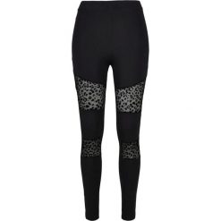 Legginsy damskie Urban Classics flock lace inset. Czarne legginsy damskie Urban Classics, bez wzorów, z dżerseju. Za 127.20 zł.