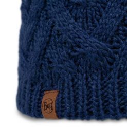 Czapka BUFF KNITTED & FLEECE BAND BEANIE CARYN MIDNIGHT. Niebieskie czapki damskie Buff, na zimę, bez wzorów, z wełny, eleganckie. Za 117.69 zł.