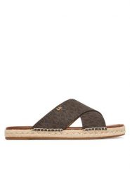 MICHAEL Michael Kors Klapki Kenzie 40R6KZFS1B Brązowy. Brązowe klapki damskie MICHAEL Michael Kors, bez wzorów, ze skóry, bez obcasa, bez zapięcia. Za 337.99 zł.