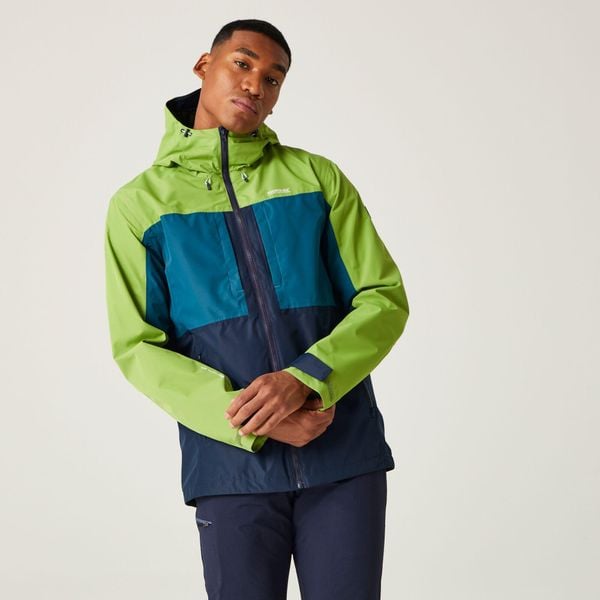 Maland męska kurtka przeciwdeszczowa. Zielone kurtki męskie Regatta, m, bez wzorów, z materiału, sportowe, bez kaptura. W wyprzedaży za 119.99 zł.