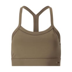 Biustonosz dla kobiet Athlecia Bloom V2. Brązowe bielizna sportowa damska Athlecia, bez wzorów, bez zapięcia, na fitness i siłownię. Za 156.50 zł.