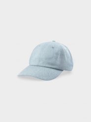 4F Czapka z daszkiem strapback uniseks - turkusowa L/XL. Niebieskie czapki damskie 4F, bez wzorów, z bawełny, sportowe. W wyprzedaży za 29.99 zł.