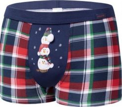 Cornette Bokserki Świąteczne 007/71 Snowman 3 majtki męskie 2XL. Bokserki męskie Cornette, bez wzorów. Za 68.24 zł.