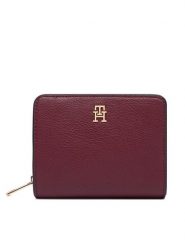 Tommy Hilfiger Portfel Th Icon Med Za W/ Flap Seasonal AW0AW18758 Bordowy. Czerwone portfele damskie Tommy Hilfiger, ze skóry. Za 249.99 zł.