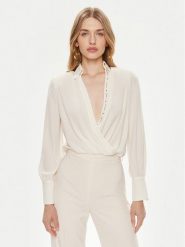 Elisabetta Franchi Body CB-008-42E2-4163 Biały Regular Fit. Białe body Elisabetta Franchi, bez wzorów, z syntetyku. Za 839.99 zł.