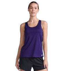 Damski tank top 2XU Aero. Fioletowe topy damskie 2XU, l, bez wzorów, sportowe, bez kołnierzyka, bez ramiączek. Za 212.00 zł.