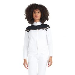 Bluza z zamek błyskawiczny na siłownia na co dzień. Białe bluzy damskie LEONE 1947 APPAREL, m, bez wzorów, z dresówki, sportowe, bez ramiączek, bez kaptura. W wyprzedaży za 239.97 zł.