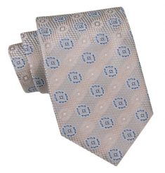 Męski Krawat, Szeroki, Klasyczny - CHATTIER - Beżowy w Grochy. Brązowe krawaty i muchy Chattier, bez wzorów, z tkaniny, eleganckie. Za 49.00 zł.