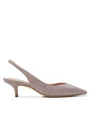 Stuart Weitzman Czółenka Eva 50 Slingback SI722 Różowy. Czerwone czółenka damskie Stuart Weitzman, bez wzorów, z materiału, bez obcasa, bez zapięcia. Za 1,009.00 zł.