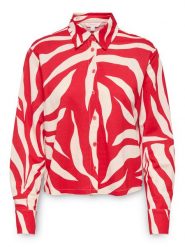 ONLY Koszula Sakura 15366883 Czerwony Regular Fit. Czerwone koszule damskie ONLY, xl, bez wzorów, z syntetyku, bez kołnierzyka, bez ramiączek. Za 109.99 zł.