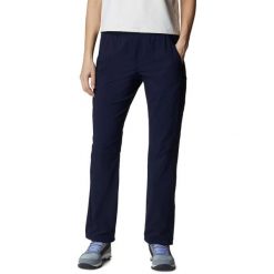 Damskie spodnie turystyczne Columbia Leslie Falls. Niebieskie spodnie sportowe damskie Columbia, na lato, bez wzorów, z elastanu, sportowe, trekkingowe. W wyprzedaży za 158.00 zł.