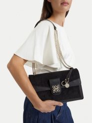 Nine West Torebka EO-ELEGANT FLOW-TK25740 Czarny. Czarne listonoszki damskie Nine West, bez wzorów, ze skóry, bez dodatków. Za 329.99 zł.
