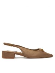 Nine West Baleriny WFA2991-1 Beżowy. Brązowe balerinki damskie Nine West, bez wzorów, z materiału, bez obcasa, bez zapięcia. Za 119.99 zł.