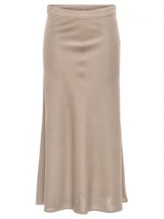 ONLY Spódnica midi Goa 15363690 Beżowy Regular Fit. Brązowe spódnice damskie ONLY, s, bez wzorów, ze lnu, midi. Za 169.99 zł.