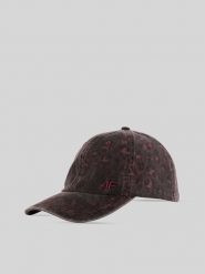 4F Czapka z daszkiem strapback damska - różowa XS/S (56cm). Czerwone czapki damskie 4F, bez wzorów, z materiału, klasyczne. Za 69.99 zł.