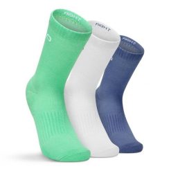 Sportowe skarpetki do gry w padla trójpak Padel Siroko Vira Celestial. Białe skarpetki damskie SIROKO, bez wzorów, z tkaniny. Za 62.00 zł.