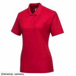 Modern BHP - Koszulka damska polo 35% bawełny czerwony XS. Czerwone bluzki damskie Modern BHP, xs, bez wzorów, z bawełny, bez kołnierzyka, bez ramiączek. Za 48.20 zł.