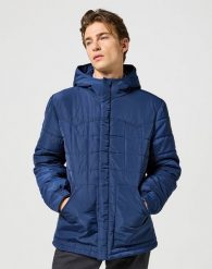 WRANGLER MESKA KURTKA TRANSITIONAL PUFFER NAVY 112357208 W4E2013678. Niebieskie kurtki sportowe męskie Wrangler, na zimę, m, bez wzorów, z dresówki, z kapturem, trekkingowe. Za 459.99 zł.