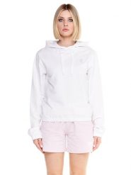 Bluza lekka z bawełna z kaptur na co dzień. Białe bluzy damskie LEONE 1947 APPAREL, xl, bez wzorów, z bawełny, bez ramiączek, bez kaptura. Za 126.26 zł.