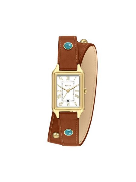 Fossil Zegarek Raquel ES5418 Brązowy. Brązowe, analogowe zegarki damskie FOSSIL. Za 849.99 zł.