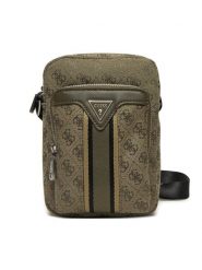 Guess Saszetka HMMIST P5163 Khaki. Brązowe saszetki i nerki męskie Guess, z aplikacjami, ze skóry. Za 259.99 zł.