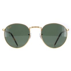 Okulary przeciwsłoneczne Ray-Ban New Round. Zielone okulary przeciwsłoneczne damskie Ray-Ban, okrągłe. Za 599.99 zł.