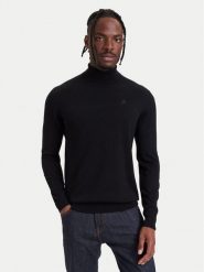 KARL LAGERFELD Golf 655058 564399 Czarny Regular Fit. Czarne swetry męskie KARL LAGERFELD, m, bez wzorów, z wełny, bez kołnierzyka, bez ramiączek. Za 609.99 zł.