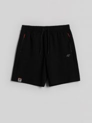 4F Spodenki dresowe męskie - czarne XXL. Czarne szorty męskie 4F, bez wzorów, z dresówki, klasyczne. Za 129.99 zł.