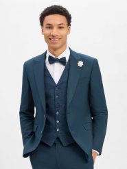 JOOP! Męska kurtka modułowa - WeddingHawker Mężczyźni Slim Fit niebieski|zielony wypukły wzór tkaniny, 56. Niebieskie kurtki męskie JOOP!, m, bez wzorów, z tkaniny, eleganckie, bez kaptura. Za 1,899.95 zł.