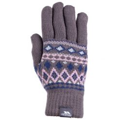 Rękawiczki Unisex Dla Dorosłych Shawny. Szare rękawiczki męskie Trespass, bez wzorów, z dzianiny. Za 76.99 zł.