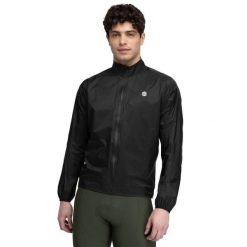 Kurtka rowerowa przeciwdeszczowa męska J2 Tourmalet. Czarne kurtki sportowe męskie SIROKO, m, bez wzorów, z nylonu, bez kaptura. W wyprzedaży za 378.00 zł.