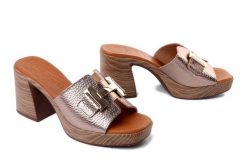 Oh! My Sandals 5635 DOYA CAVA, klapki damskie. Żółte klapki damskie Oh My Sandals, na lato, bez wzorów, ze skóry, bez obcasa, bez zapięcia. Za 339.90 zł.
