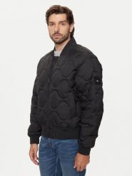 Tommy Hilfiger Kurtka bomber MW0MW37341 Czarny Regular Fit. Czarne kurtki męskie Tommy Hilfiger, m, bez wzorów, z syntetyku, bez kaptura. Za 759.99 zł.