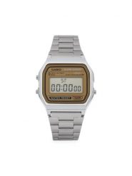 Casio Zegarek Vintage A158WEA-9EF Srebrny. Szare, cyfrowe zegarki męskie Casio, bez wzorów, srebrne. Za 159.99 zł.