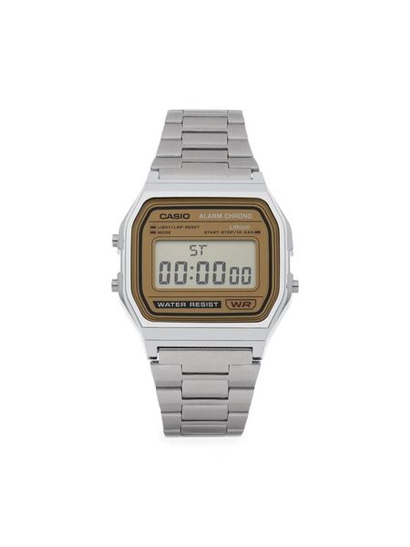 Casio Zegarek Vintage A158WEA-9EF Srebrny. Szare, cyfrowe zegarki męskie Casio, bez wzorów, srebrne. Za 159.99 zł.