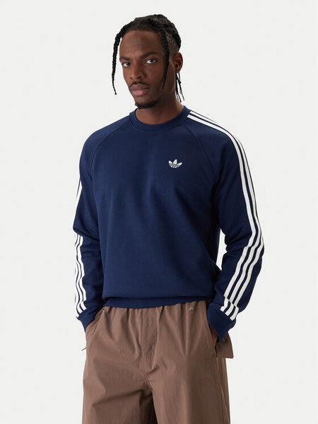 Adidas Bluza 3-Stripes KE3549 Granatowy Regular Fit. Niebieskie bluzy męskie Adidas, m, bez wzorów, z bawełny, bez ramiączek, bez kaptura. Za 279.99 zł.