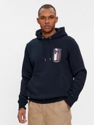 Tommy Hilfiger Bluza Emblem MW0MW33665 Granatowy Regular Fit. Niebieskie bluzy męskie Tommy Hilfiger, m, bez wzorów, z bawełny, bez ramiączek, bez kaptura. Za 369.99 zł.