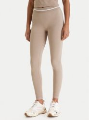 Guess Legginsy V6RB05 Z4692 Beżowy Slim Fit. Brązowe legginsy damskie Guess, z aplikacjami, z syntetyku. Za 269.99 zł.