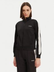 Guess Bluza V5GQ18 KCRU2 Czarny Regular Fit. Czarne bluzy damskie Guess, s, z aplikacjami, z syntetyku, bez ramiączek, bez kaptura. Za 239.99 zł.