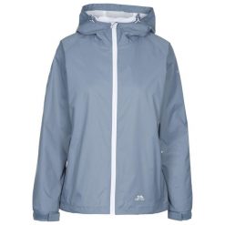 Kurtka Damska Tayah II Wodoodporna. Szare kurtki sportowe damskie Trespass, l, bez wzorów, z materiału, bez ramiączek, z kapturem, trekkingowe. Za 145.99 zł.